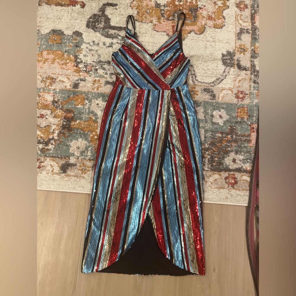 Multi color sequined dress